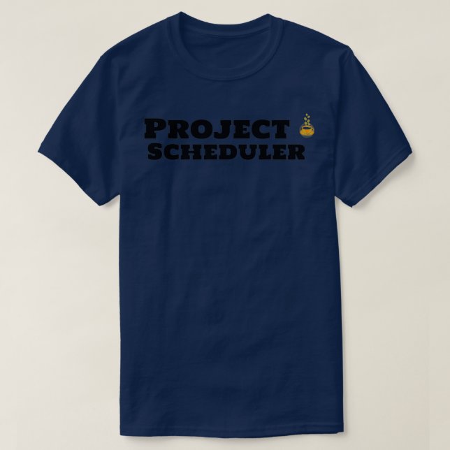 T-shirt Planificateur de projet et café (Design devant)