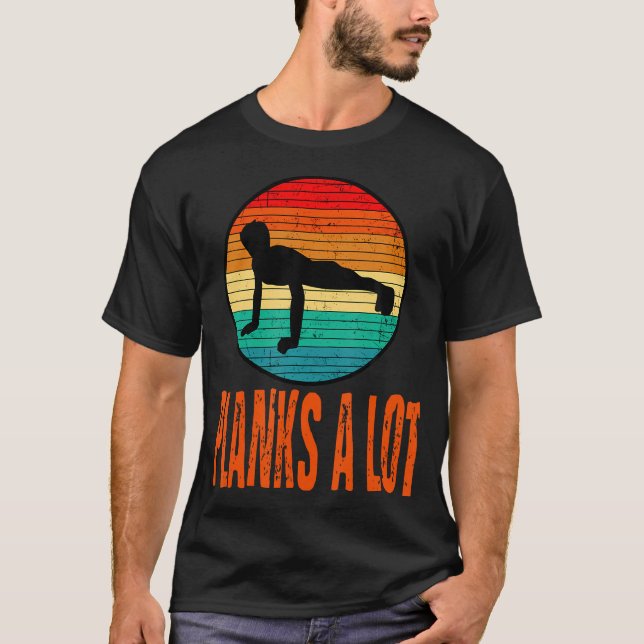 T-shirt Planks A Lot Bodybuilding Entraînement Sport Gymna (Devant)