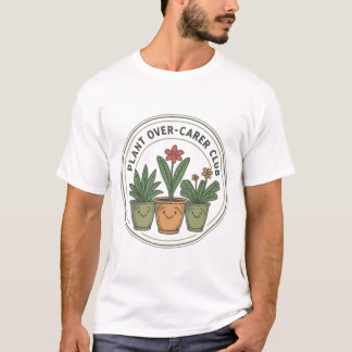 T-shirt Plant Over-carer Club – Retro Vintage Aesthetic Ba