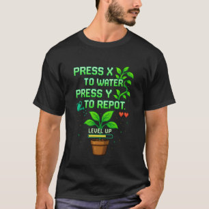 T-shirt Plante de joueur humour jardinage d'intérieur, vid