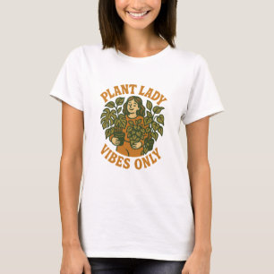 T-shirt Plante esthétique Lady Vibes Retro Tee pour femmes