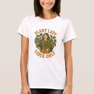 T-shirt Plante esthétique Lady Vibes Retro Tee pour femmes