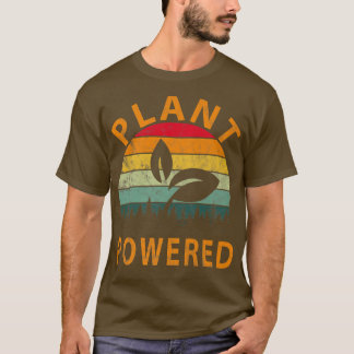 T-shirt Plante Graphic végétarien Vegan Retro Plante Powas
