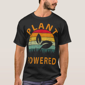 T-shirt Plante Graphic végétarien Vegan Retro Plante Powas