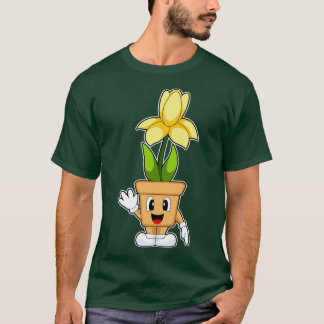 T-shirt Plante pot Daffodique Fleur