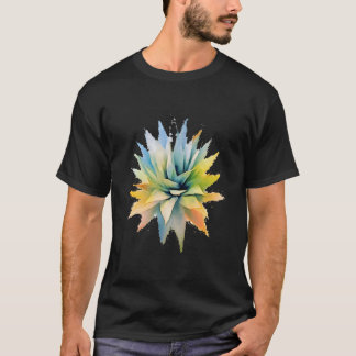T-shirt Plantes d'Agave Aquarelle Collectionneur de plante