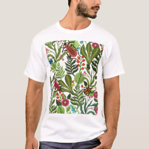 T-shirt Plantes décoratifs et insectes : Design sans coutu