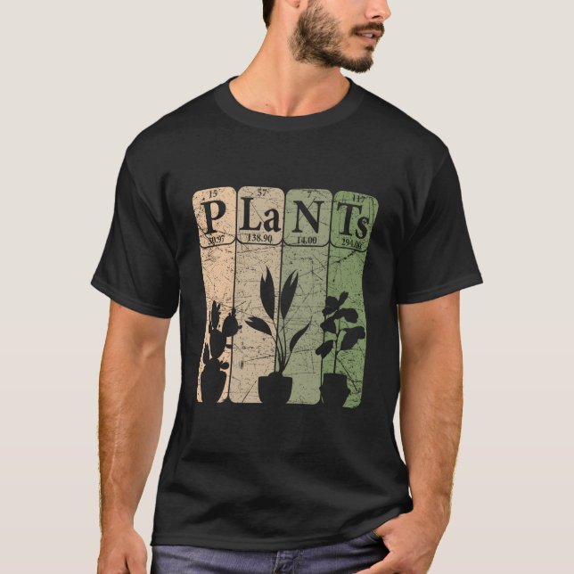 T-shirt Plants Periodic Table Elets Plant Botany (Devant)