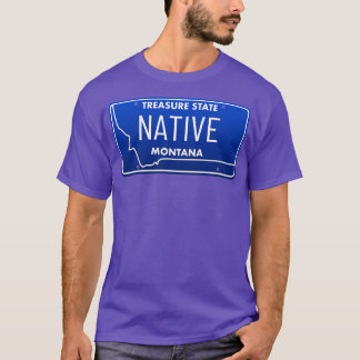 T-shirt Plaque de licence autochtone du Montana