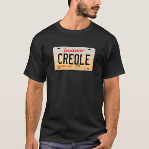 T-shirt Plaque de licence Créole Louisiane