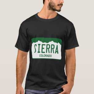T-shirt Plaque de licence du Colorado - Sierra