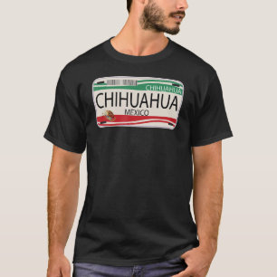 T-shirt Plaque de licence mexicaine Chihuahua Emble Drapea