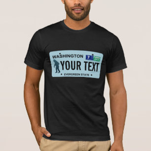 T-shirt Plaque de licence Washington Sasquatch