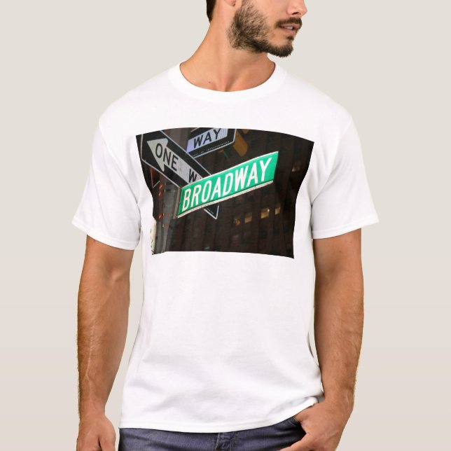 T-shirt Plaque de rue de Broadway (Devant)