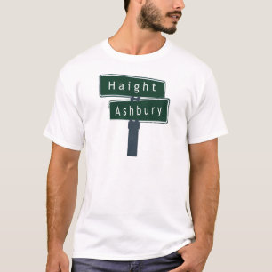 T-shirt Plaque de rue de classique de Haight Ashbury