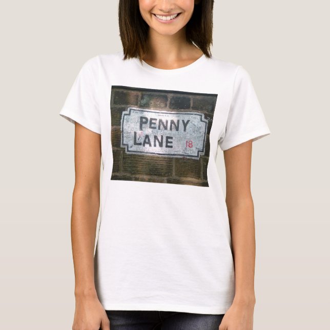 T-shirt Plaque de rue de ruelle de penny (Devant)