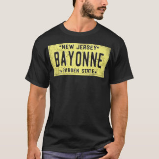 T-shirt Plaque d'immatriculation Bayonne New Jersey NJ Ret