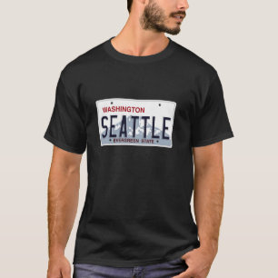T-shirt Plaque d'immatriculation de quartier de Seattle Ét
