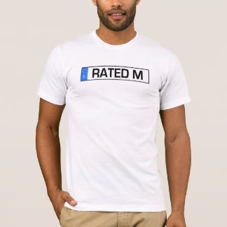 T-shirt Plaque d'immatriculation européenne évaluée de M