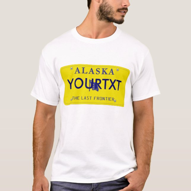 T-shirt Plaque minéralogique de l'Alaska (Devant)