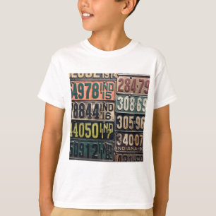 T-shirt Plaques de licence vintages