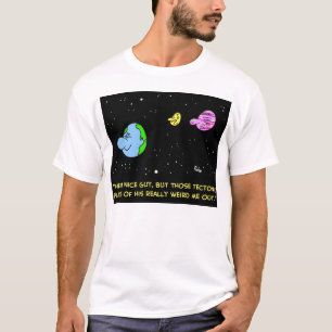 T-SHIRT PLAQUES TECTONIQUES DE LA TERRE ÉTRANGES JE