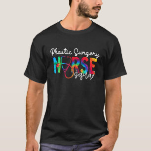 T-shirt Plastic Surgery Nurse Squad Watercol Love Stéthosc