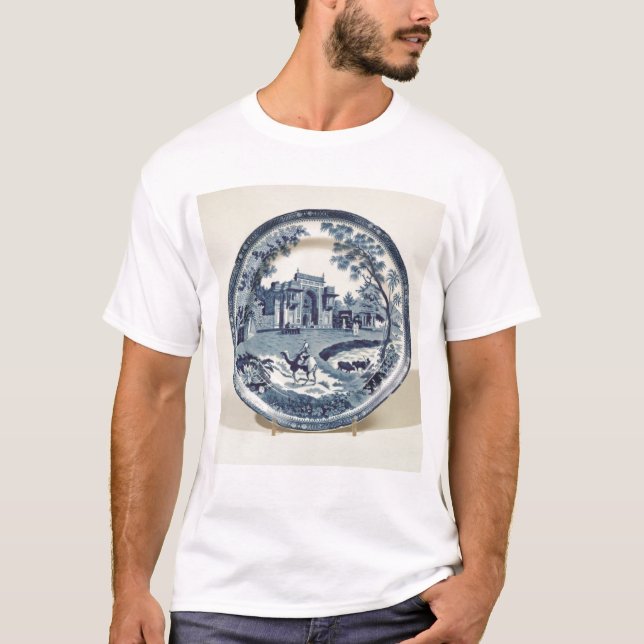 T-shirt Plat bleu et blanc de Spode, c.1815 (Devant)