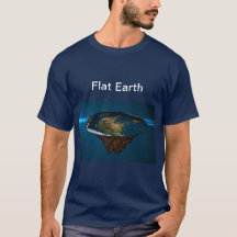 T-shirt plat de bleu de la terre