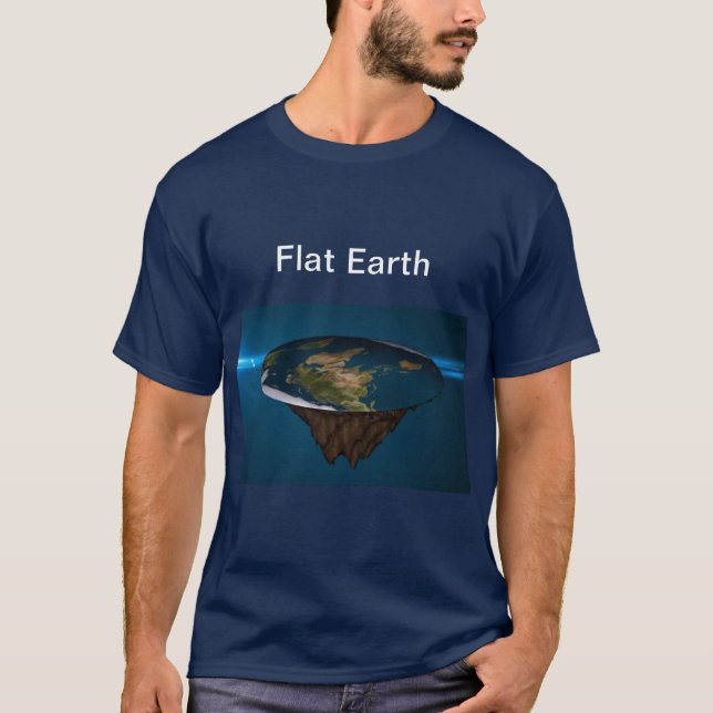 T-shirt plat de bleu de la terre (Devant)