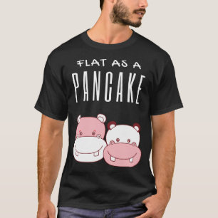 T-shirt Plat En Couple De Crêpes Hippo   Hippo Lover