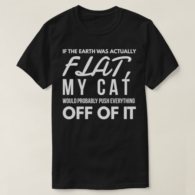T-shirt PlatEarth Vs Chat (Design devant)
