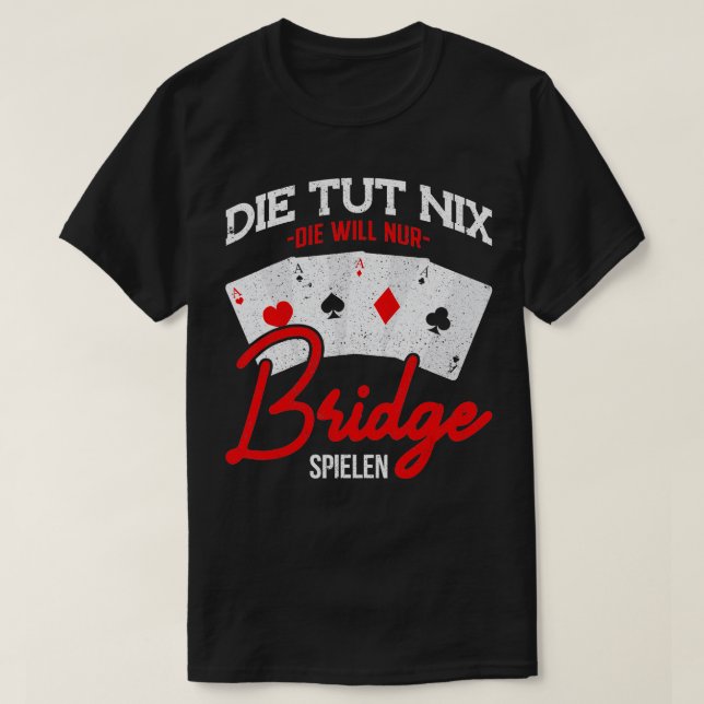 T-shirt Plateau de jeu de carte du concessionnaire Bridge (Design devant)