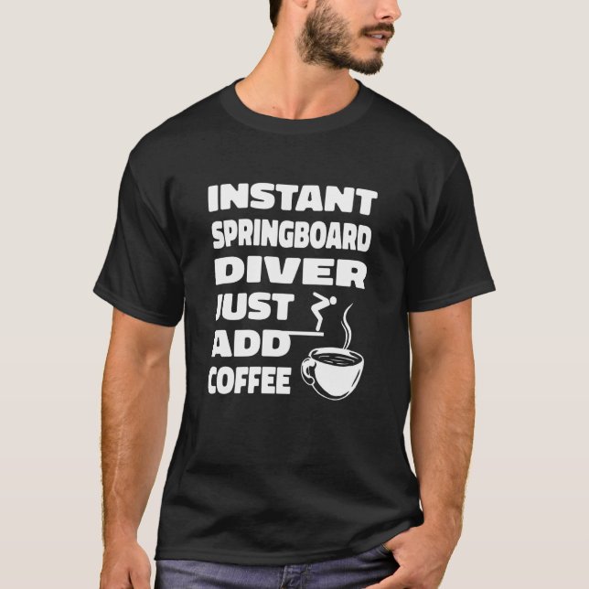 T-shirt Platform Diver Coffee Springboard Diving (Devant)
