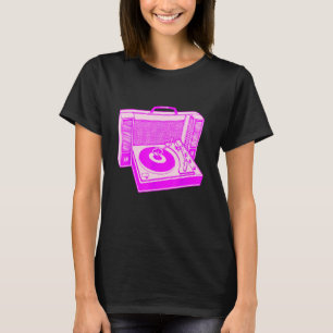 T-shirt Platine de DJ Vinyle Cool Musique Radio Années 80