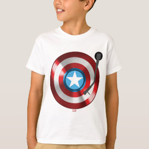 T-shirt Platine Vinyle Captain America