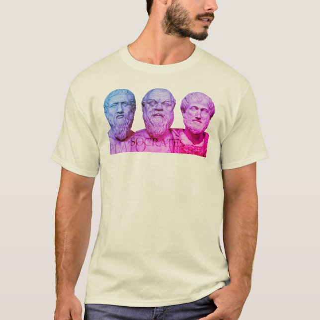 T-shirt Platon, Socrates et Aristote (Devant)