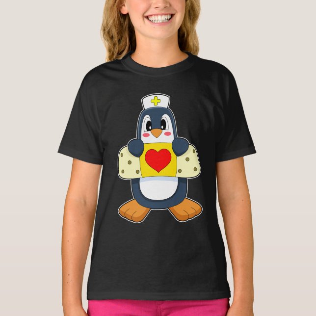 T-shirt Plâtre Infirmière Penguin (Devant)