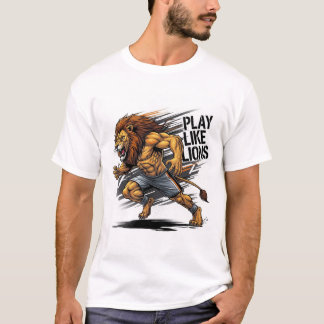 T-shirt Play Like  Lion – Moroccan Flag Power & Football 