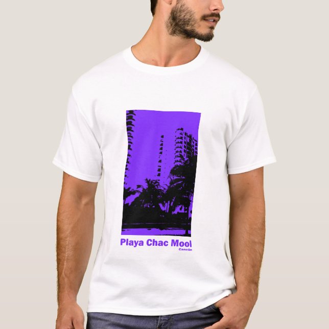 T-shirt Playa Chac Mool Cancun Mexique (Devant)