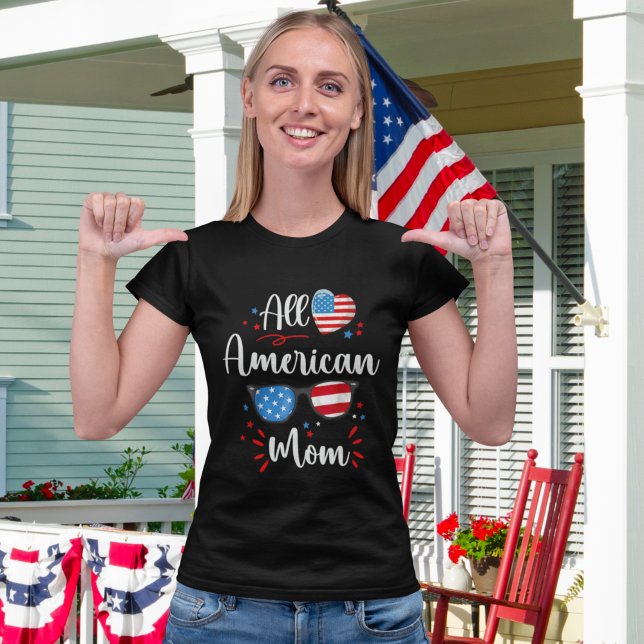T-shirt Playera All American Mom 4th July Mom (Créateur téléchargé)