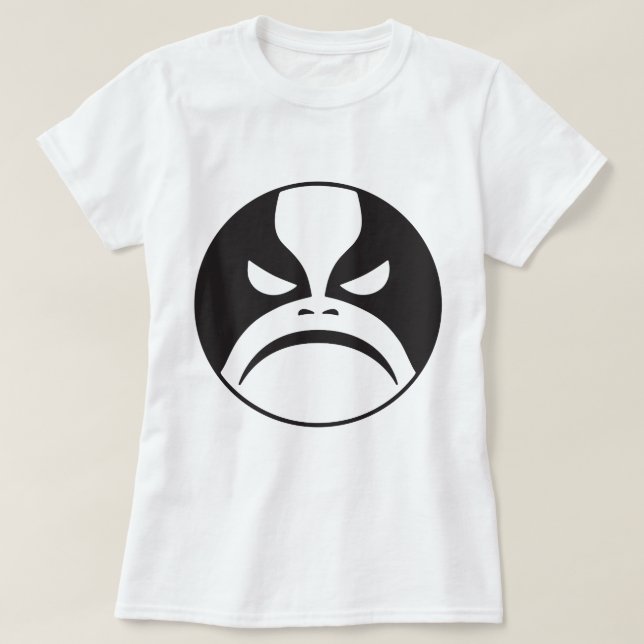T-shirt Playera Emoticón Metalizado negro de Moody (Design devant)