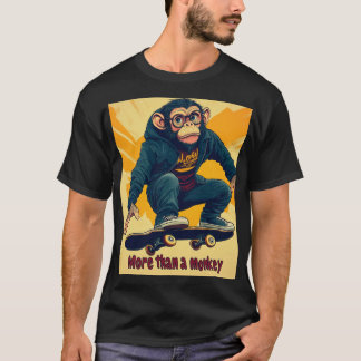 T-shirt Playera monkey skater 