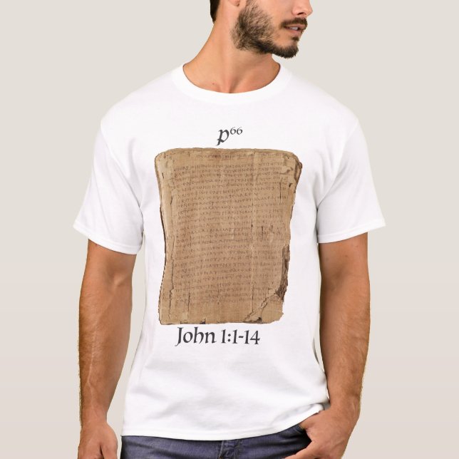 T-shirt Playera P66 Jn 1:1-14 (Devant)