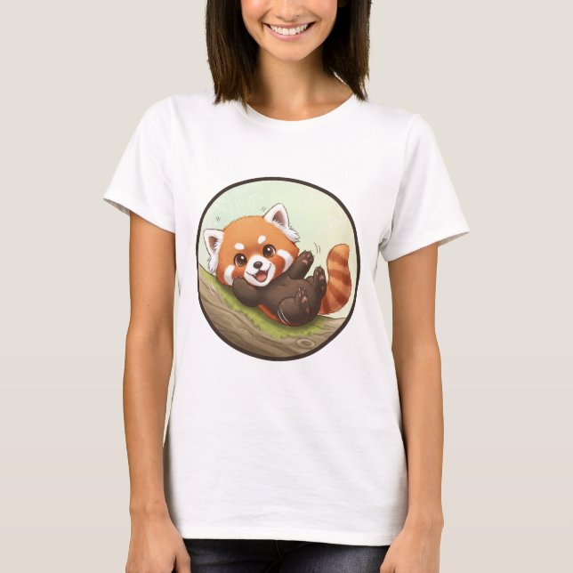T-shirt Playful Red Panda Forest Tee (Devant)