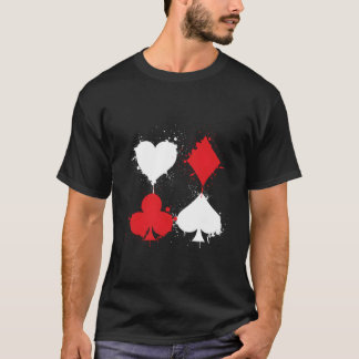 T-shirt Playing Cards Poker He Spade Diamond Club Casino