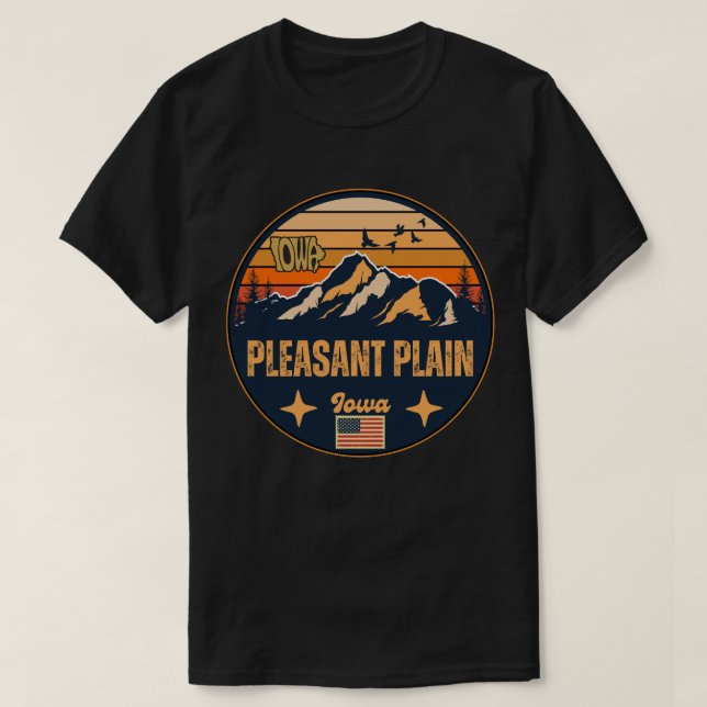T-shirt Pleasant Plain, Iowa (Design devant)