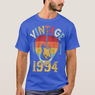 T-shirt Plectre de guitare vintage 28 ans 1994 28e anniver