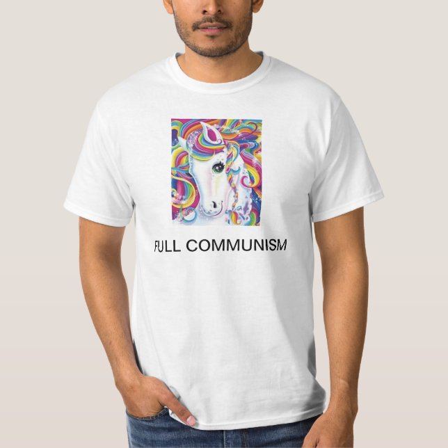 T-shirt Pleine chemise de licorne d'arc-en-ciel de (Devant)