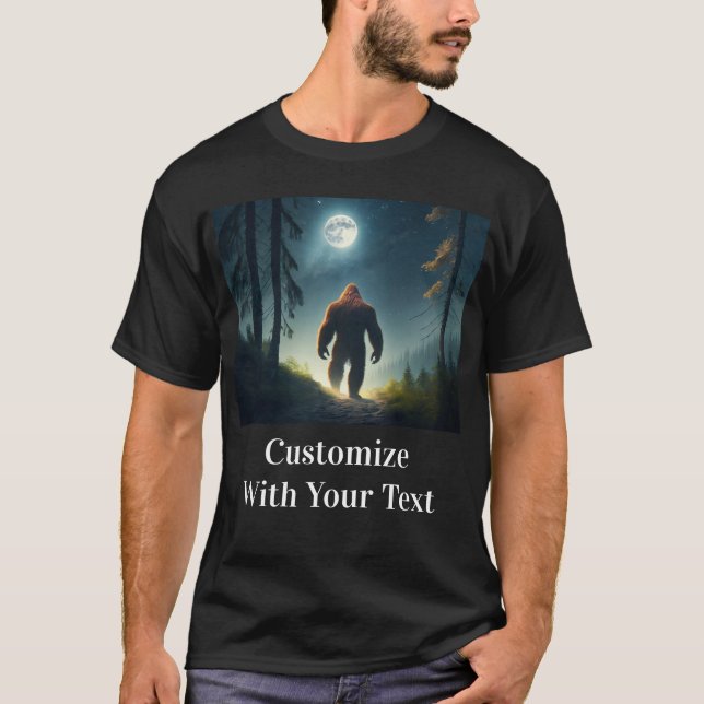 T-shirt Pleine lune Bigfoot Night Woods (Devant)